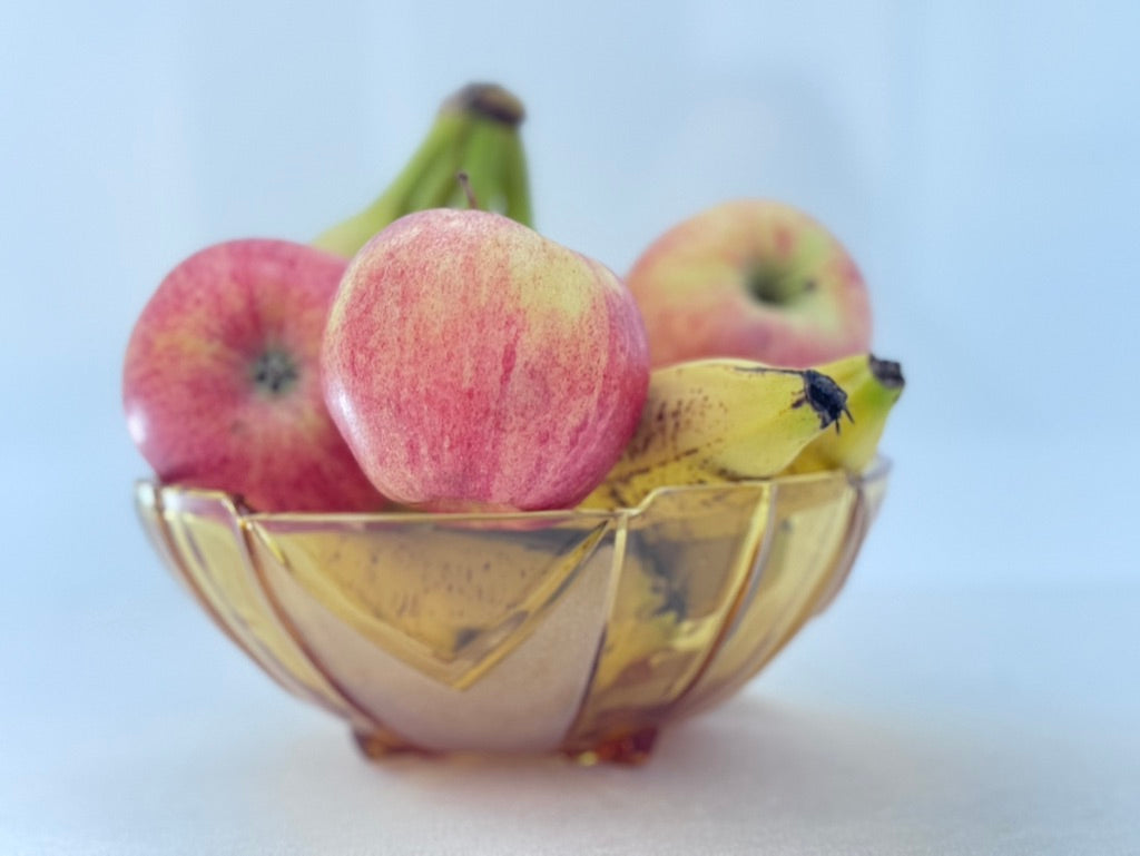 Sowerby Amber Glass Bowl