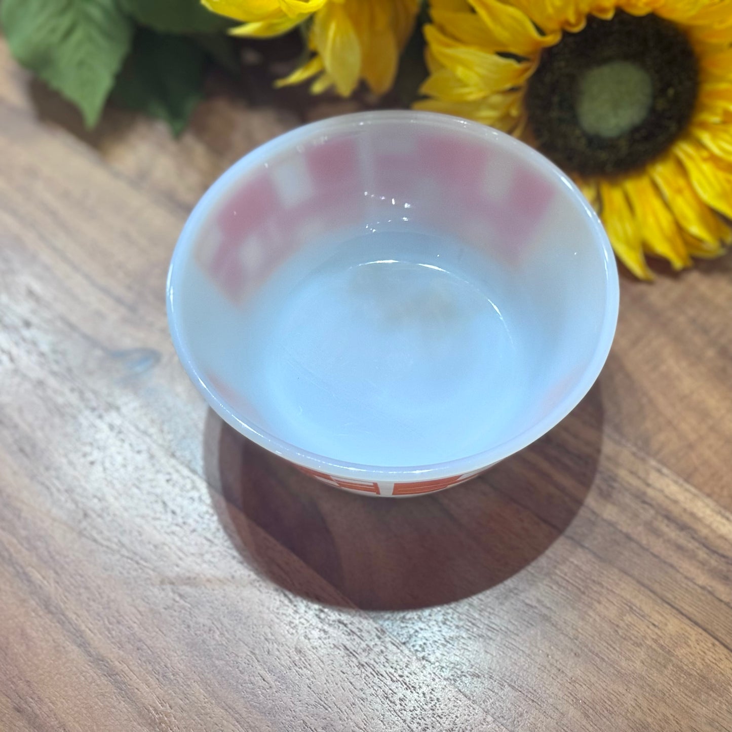 Anchor Hocking Fire King Orange Geometric Cereal Bowl