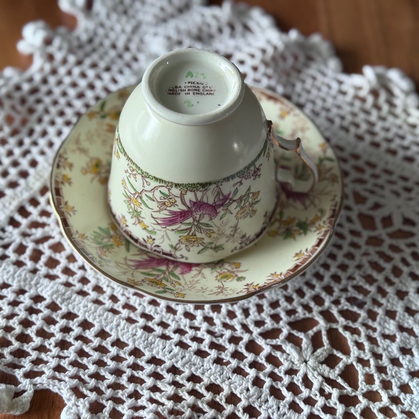 Melba 'Princess' Fine Bone China Teacup and Saucer Set