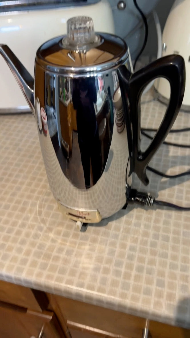 Vintage 1950's Universal Coffeematic Chrome Percolator