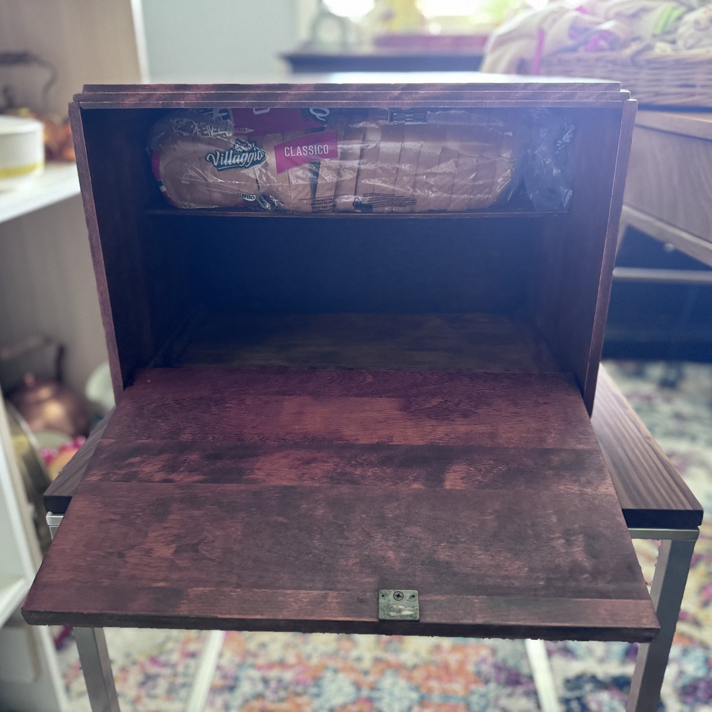 Vintage Wood Bread Box