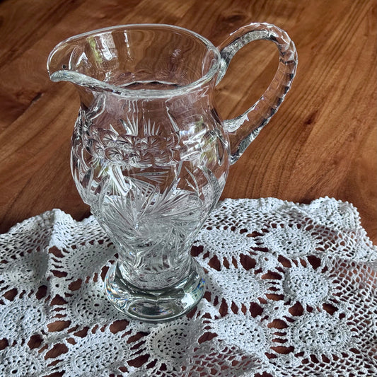 Large Cut Glass Pinwheel Pitcher