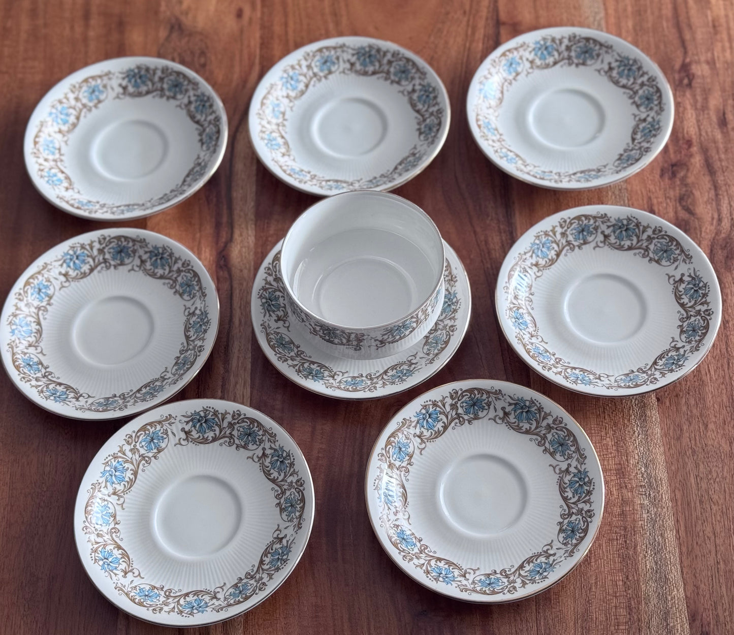 Royal Standard Bone China Saucers & Sugar Dish