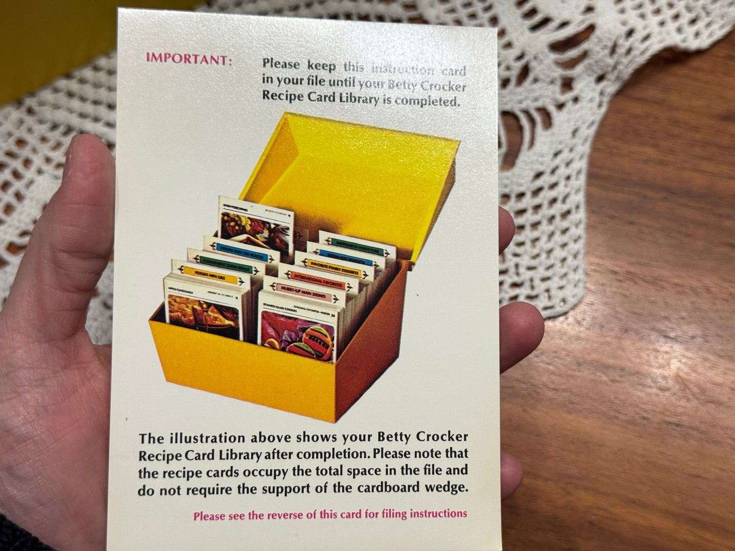 Boxed Betty Crocker Recipe Card Library