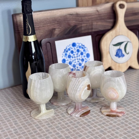 Onyx Alabaster Goblets