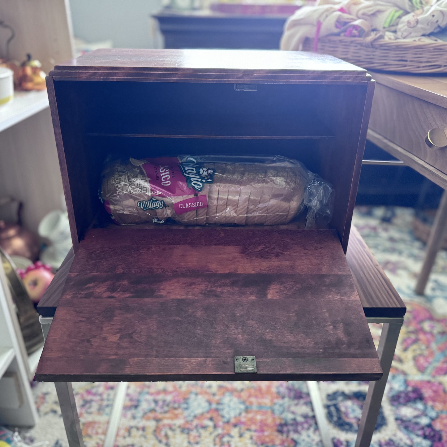 Vintage Wood Bread Box