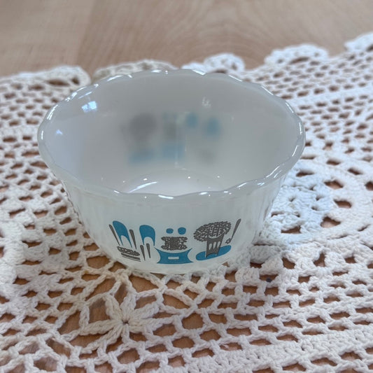 Fire King 'Blue Heaven' Milk Glass Custard Cup