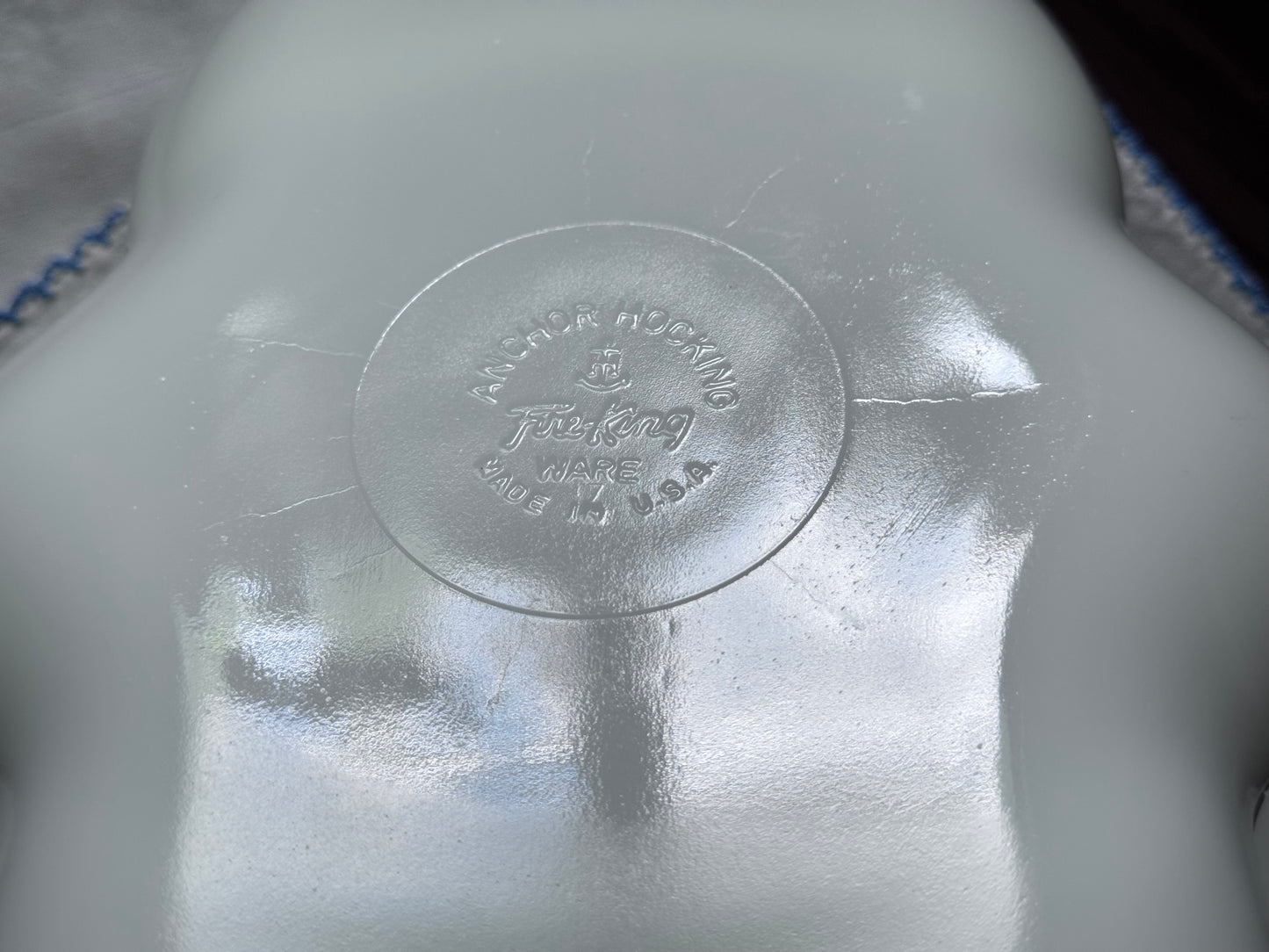 Anchor Hocking Milk Glass Pickle Dish