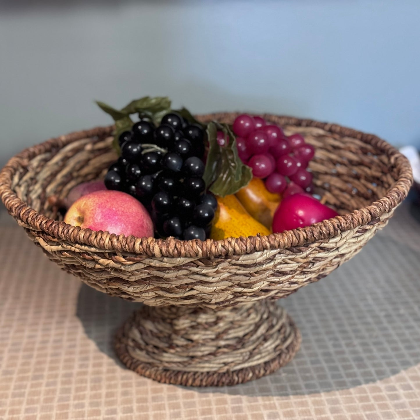 Large Wicker Pedestal Basket