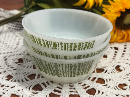 Anchor Hocking Fire-King Green Stripe Bowl