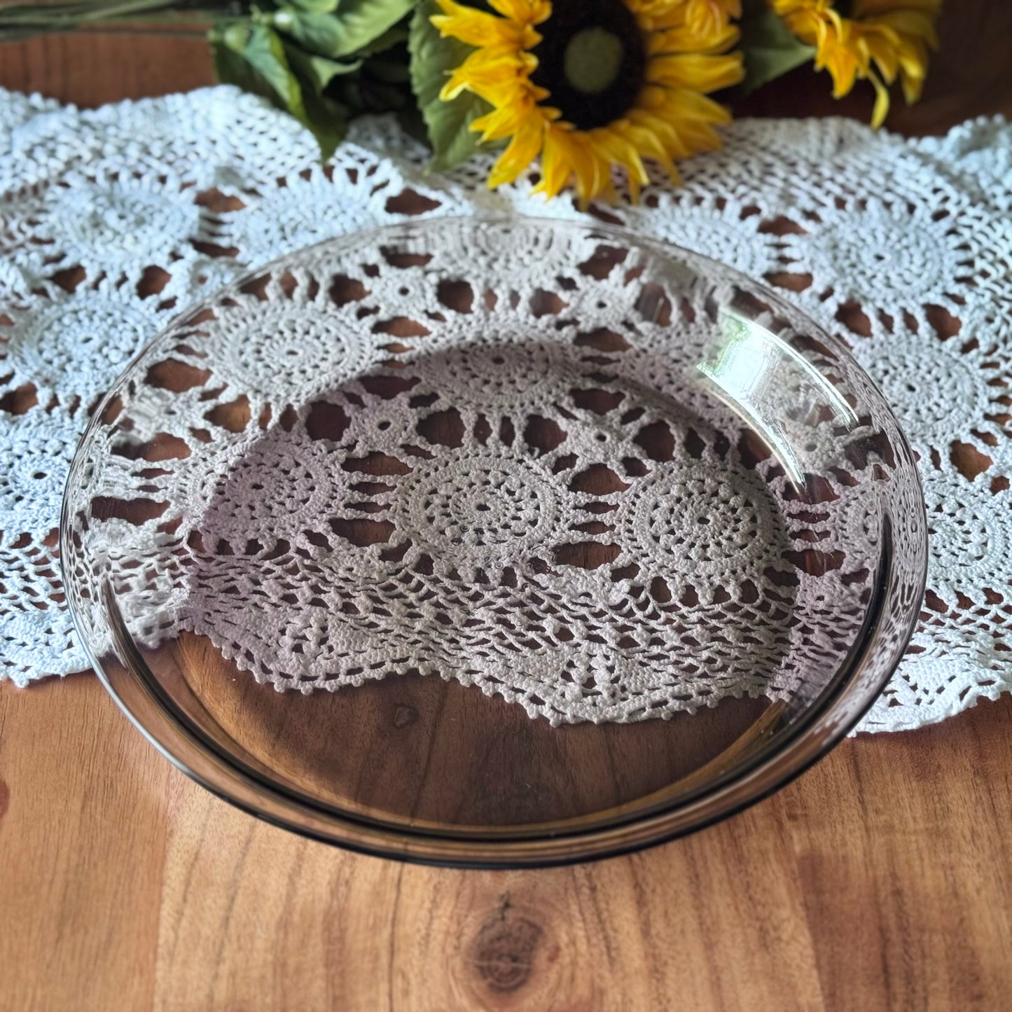 PYREX #209 Smoke Glass Pie Plate