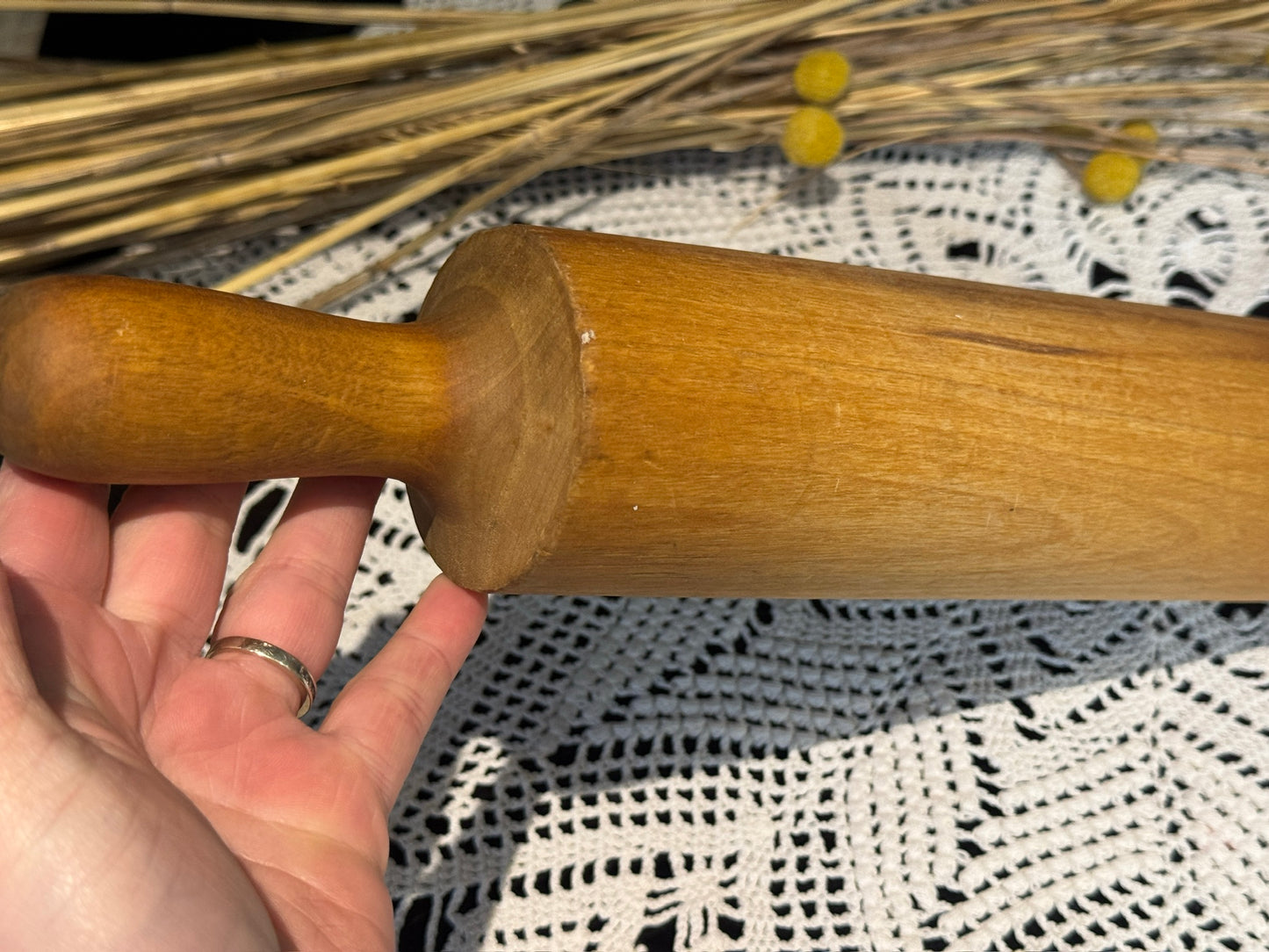 One Piece Wood Rolling Pin