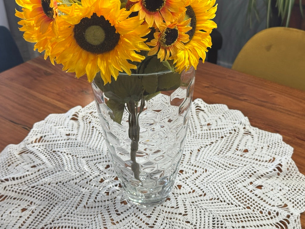 Large European Honeycomb Vase