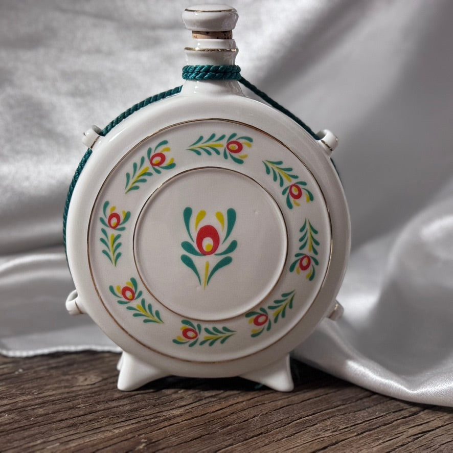 Hollohaza Floral Flask Decanter