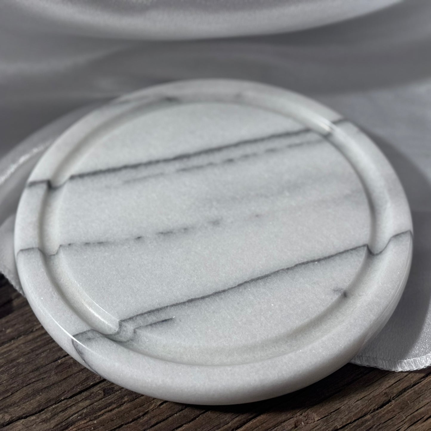 Marble Footed Cheeseboard/Cloche with Lid.