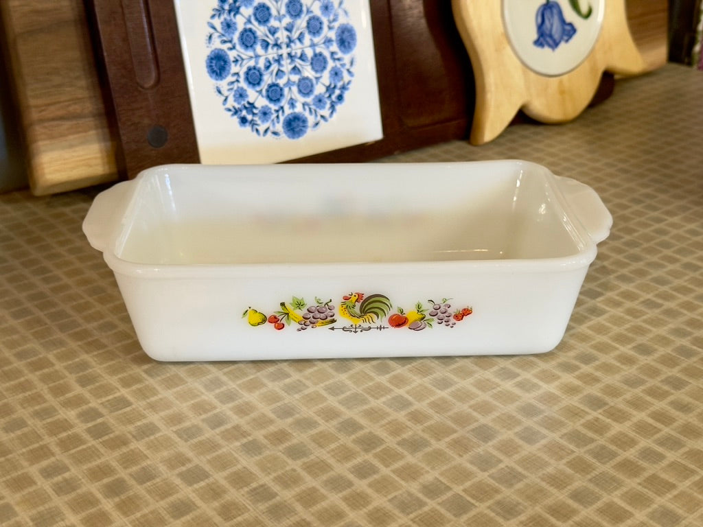 Anchor Hocking Fire King 'Chanticleer Rooster' Loaf Pan