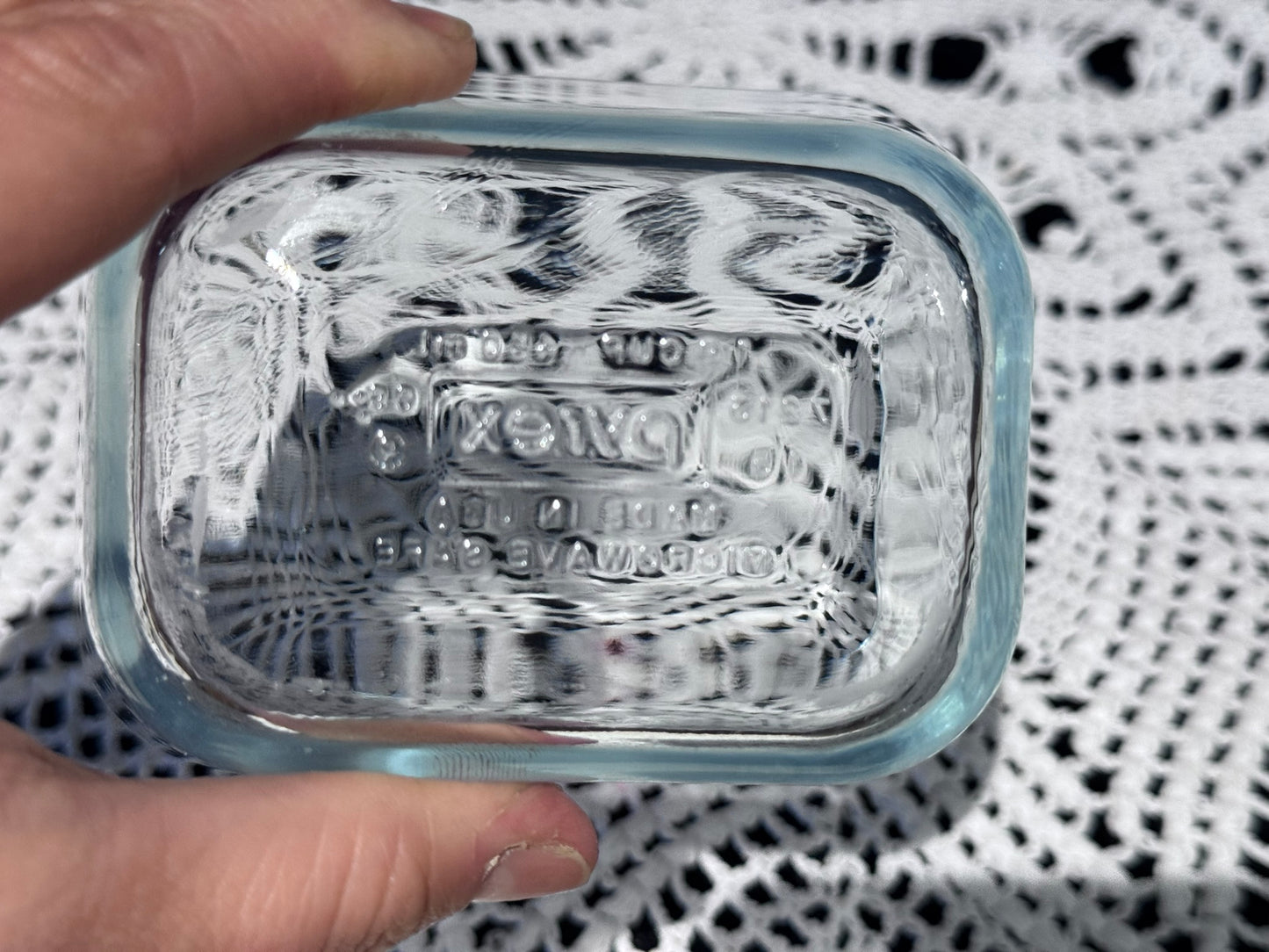 Pyrex Clear Blue Tinted 450 ml Refrigerator Dish