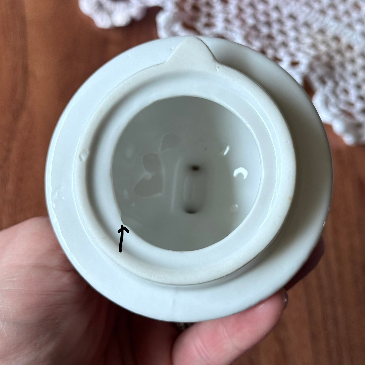 Porcelain Fruit/Floral Motif Teapot