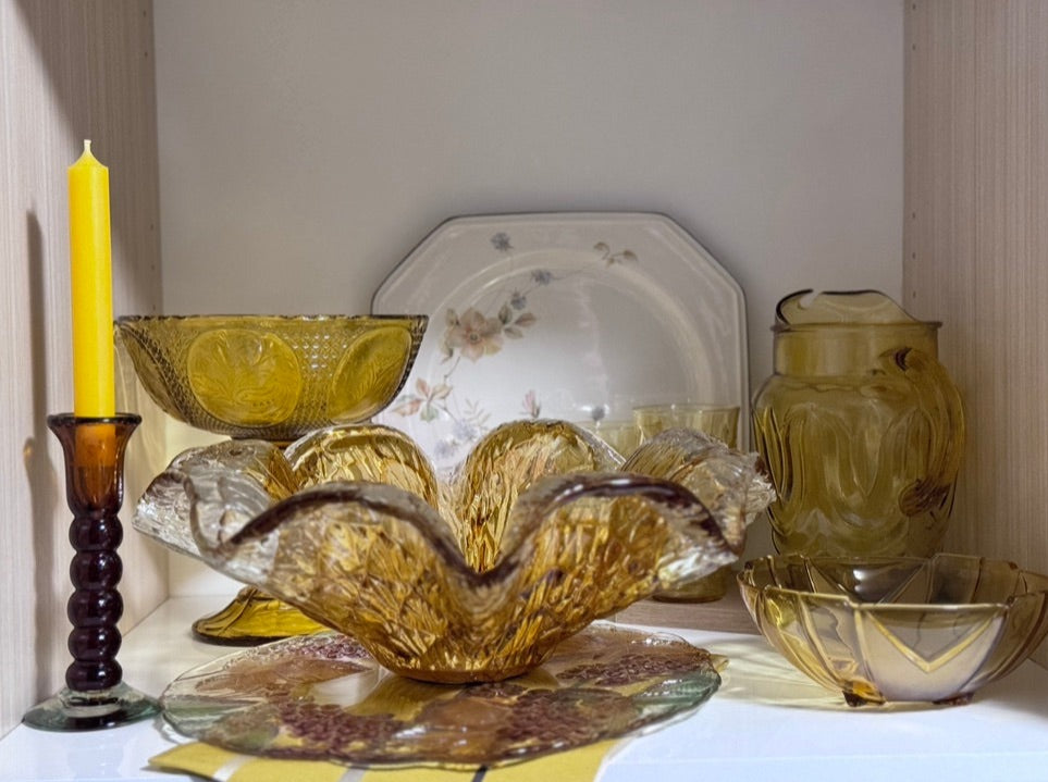 Murano Amber Glass Bowl