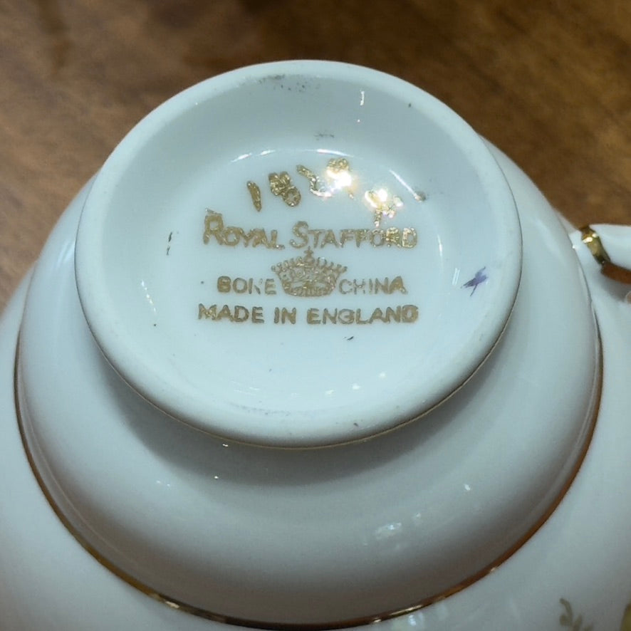 Royal Stafford Floral Bone China Teacup & Saucer Set