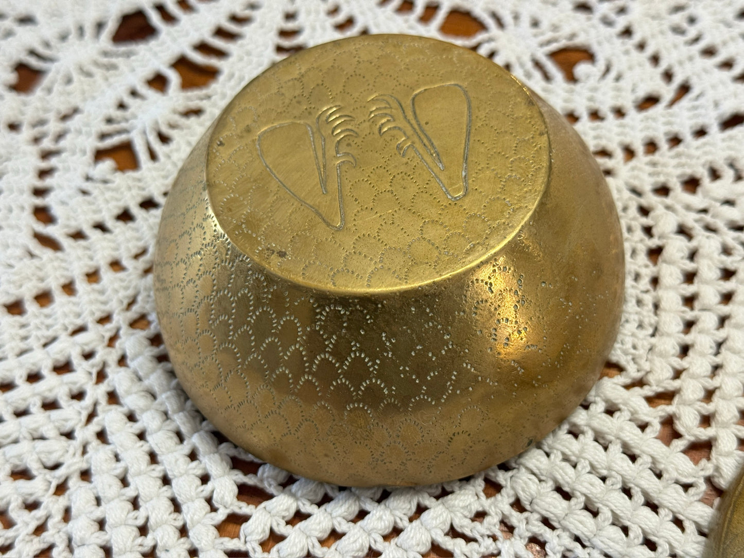 Vintage Rare Japanese Brass/Bronze Bird Lidded Trinket Box