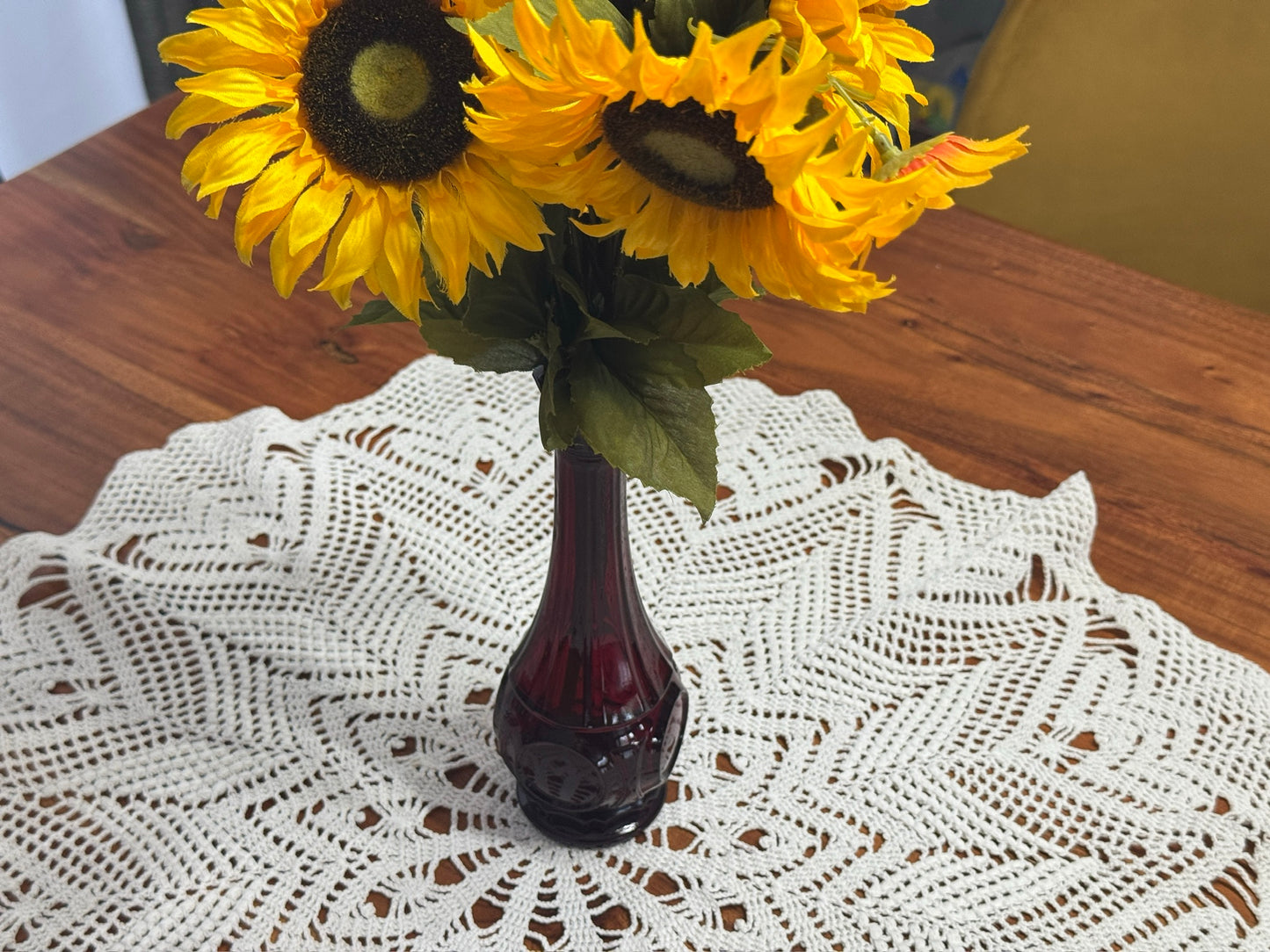 Bullseye Ruby Red Wheaton Bud Vase