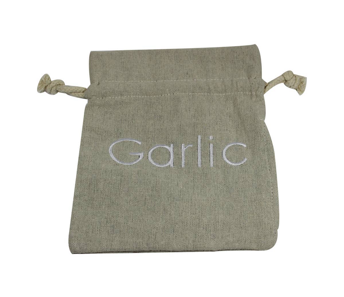 Kitchen Basics Preserving Bag Garlic 8x10": Cream / Cotton with Polyester Lining / 20x25cm/8x10"