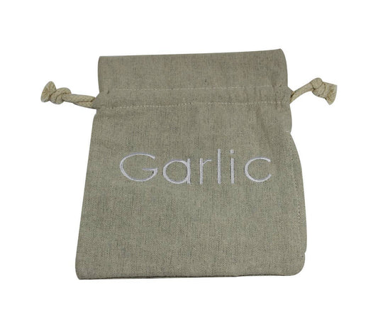 Kitchen Basics Preserving Bag Garlic 8x10": Cream / Cotton with Polyester Lining / 20x25cm/8x10"