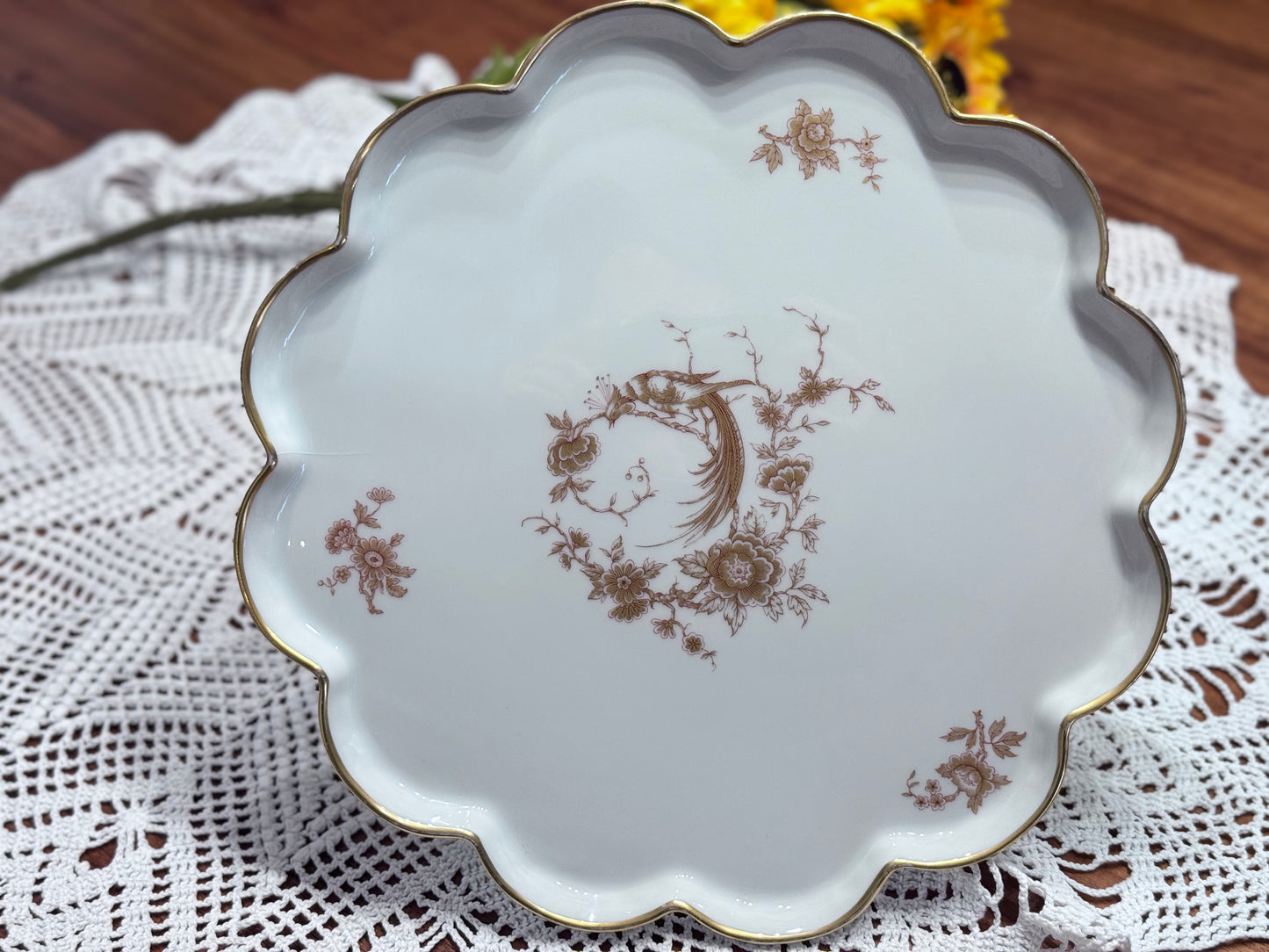 Limoges France Porcelain Cake Pedestal