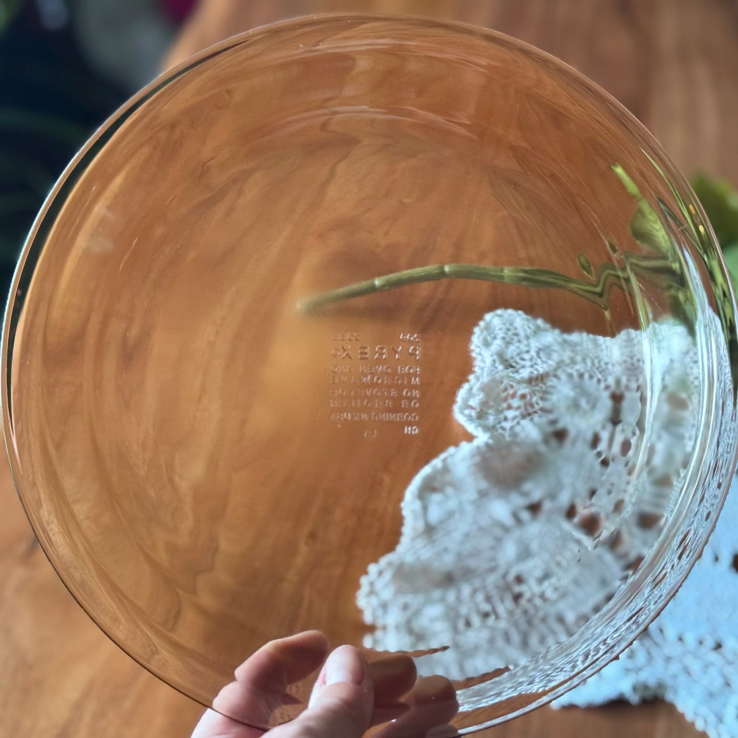 PYREX #209 Smoke Glass Pie Plate