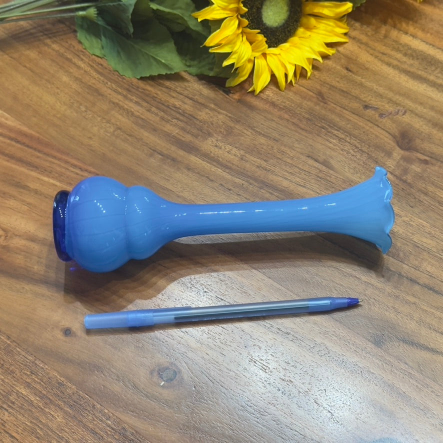 Hand Blown Blue Bud Vase