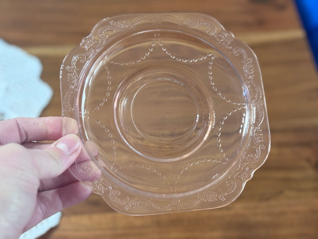 Federal Glass 'Madrid' Pink Depression Glass Teacup & Saucer