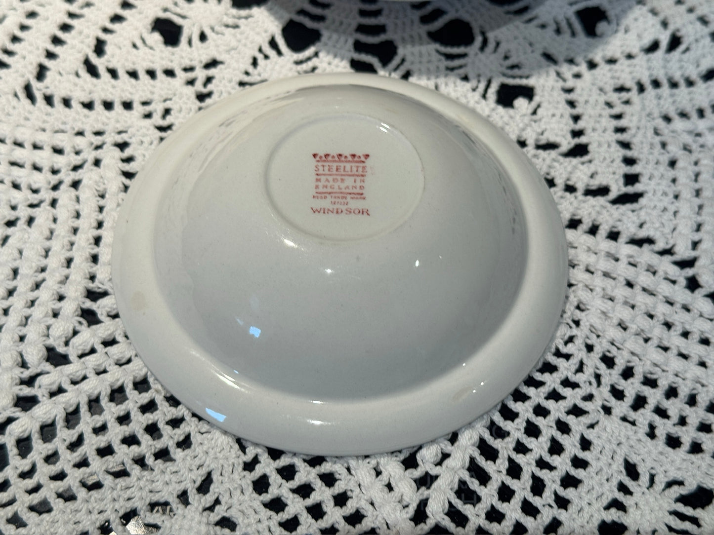Vintage WINDSOR Steelite Ironstone Pink Transferware Dessert/Salad Bowls