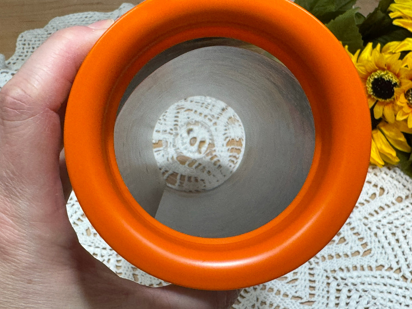 Tupperware Orange 7 Cup Canister/Pasta Holder