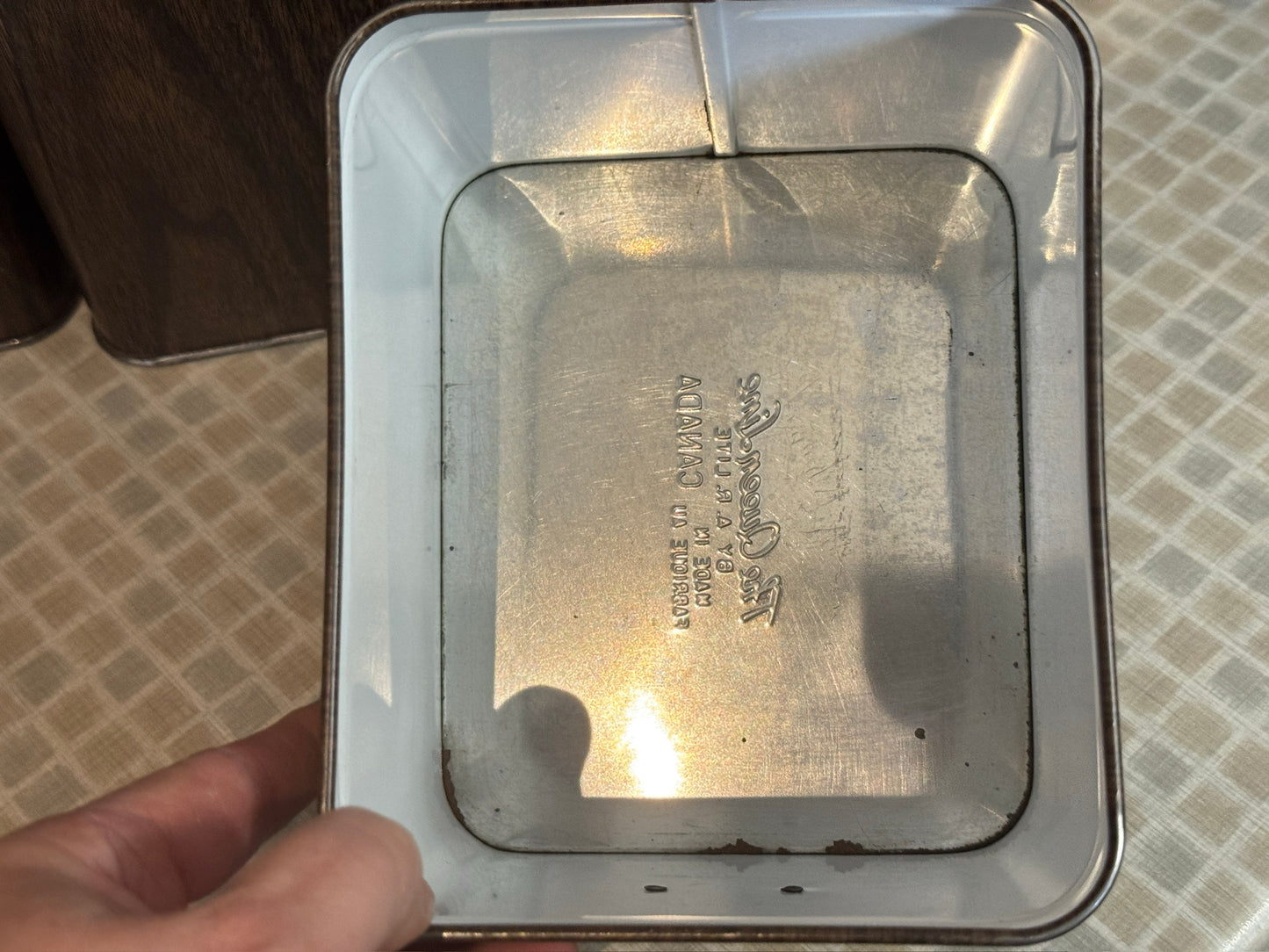 The Queen Line Faux Wood Grain Finish Canister Set