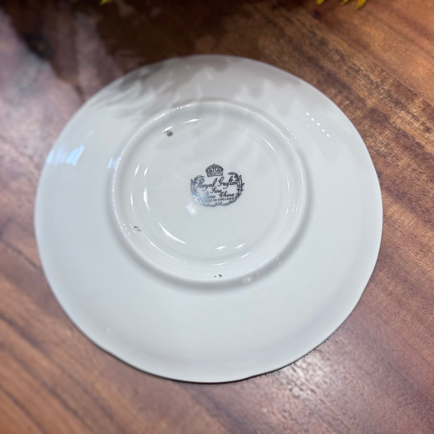 Royal Grafton Silver & Gold Floral Teacup & Saucer Set