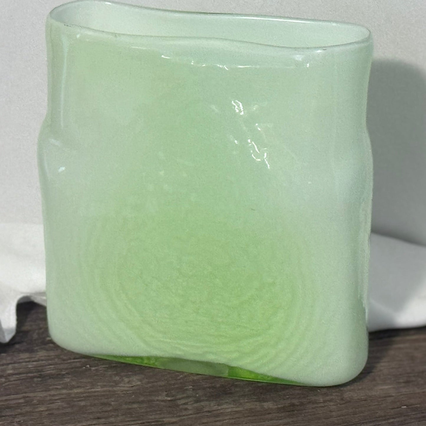 Green Glass Planter Vase