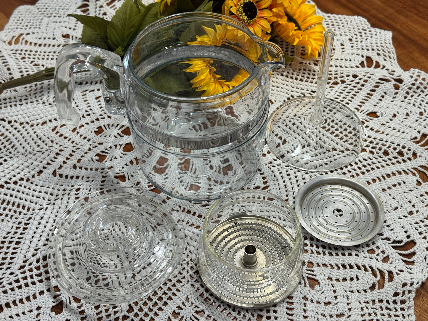 PYREX Flameware 7756-B 6 Cup Glass Coffee Pot/Perolator