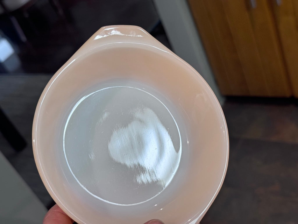Anchor Hocking Fire-King Small Round Peach Luster Swirl Casserole Ramekin Bowls