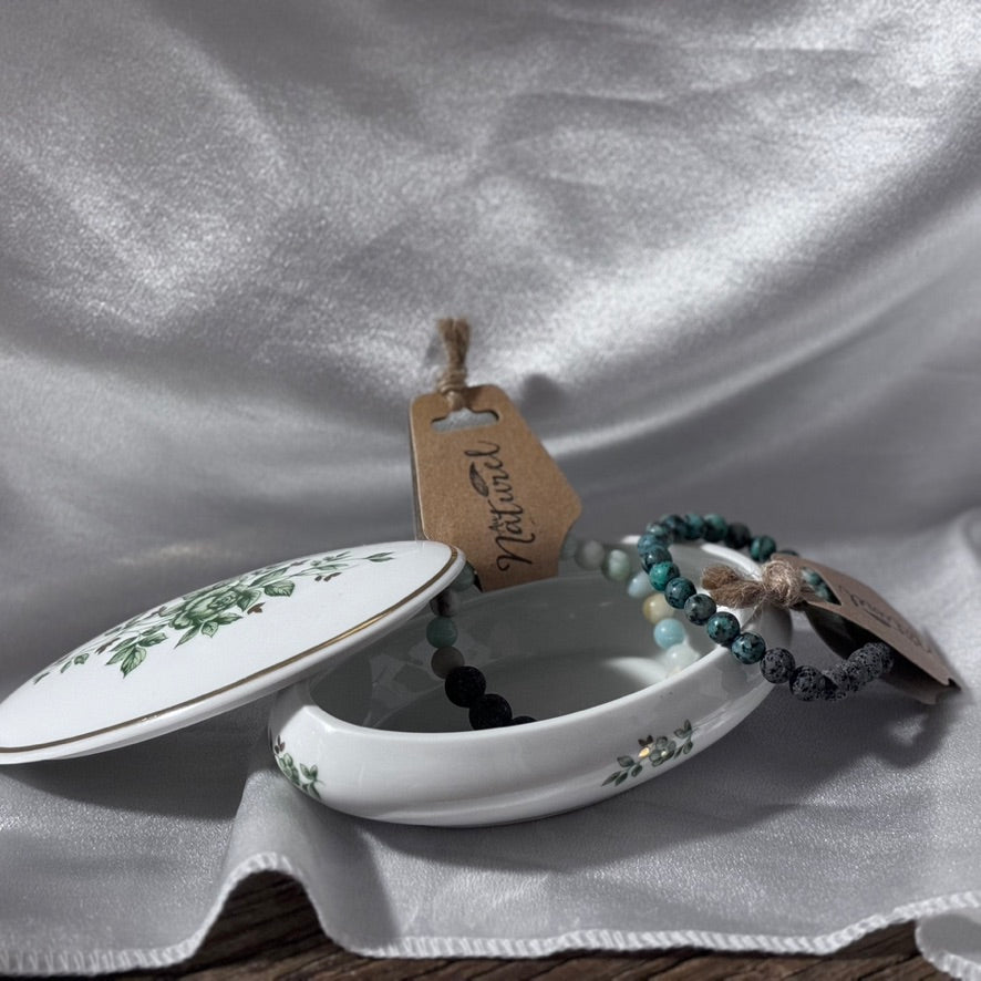Vintage Endre Szasz Hollohaza Hungary Porcelain Trinket Dish