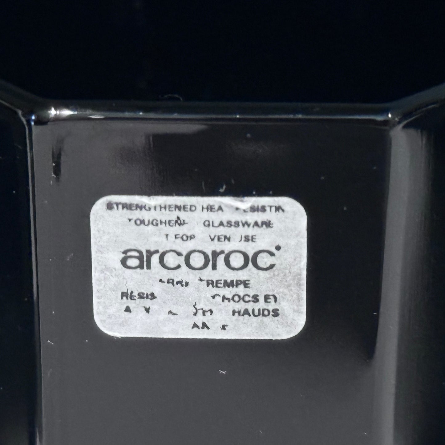 Octagonal Black Luminarc Arcoroc France Dish Set