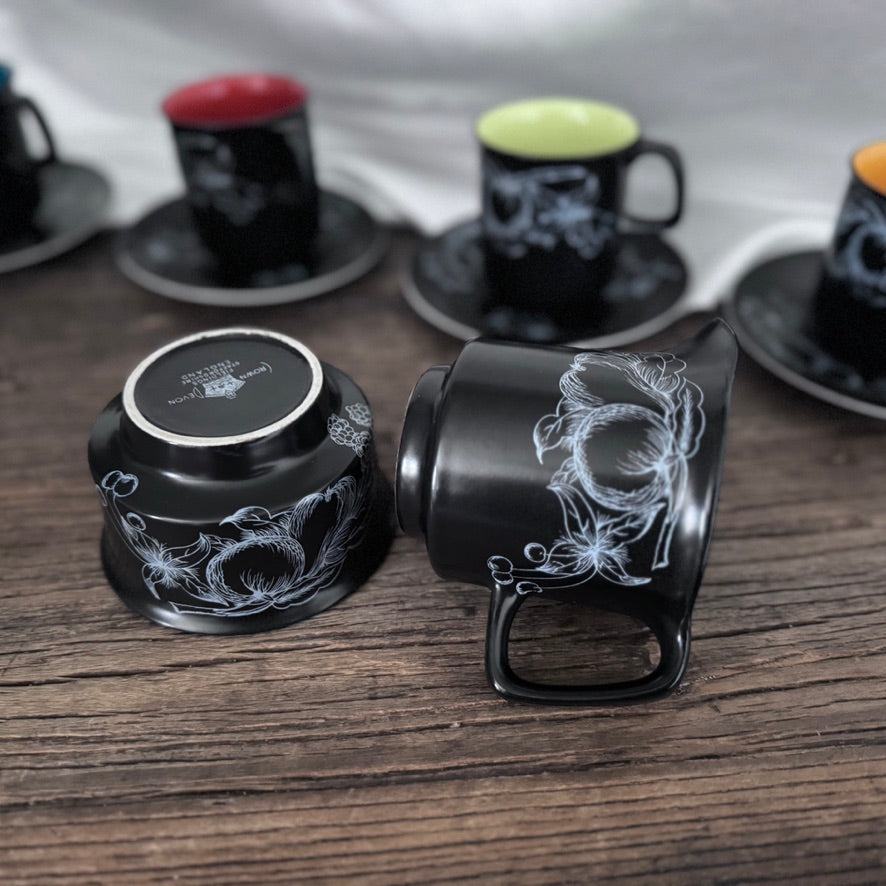 Crown Devon Harlequin Coffee Set