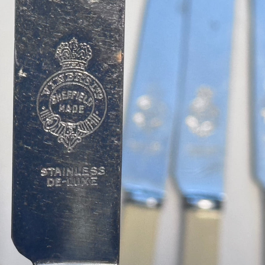 Set of 6 Sheffield Stainless Steel Butter Knives