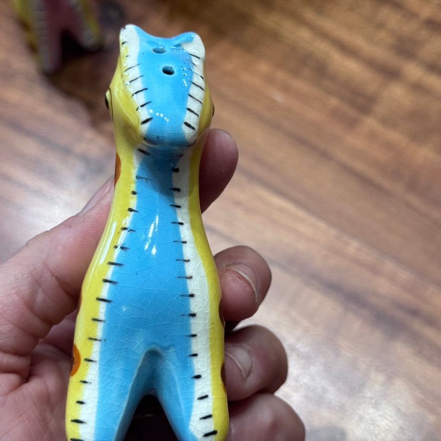 Vintage Stuffed Giraffe Ceramic Napco Made In Japan Shakers