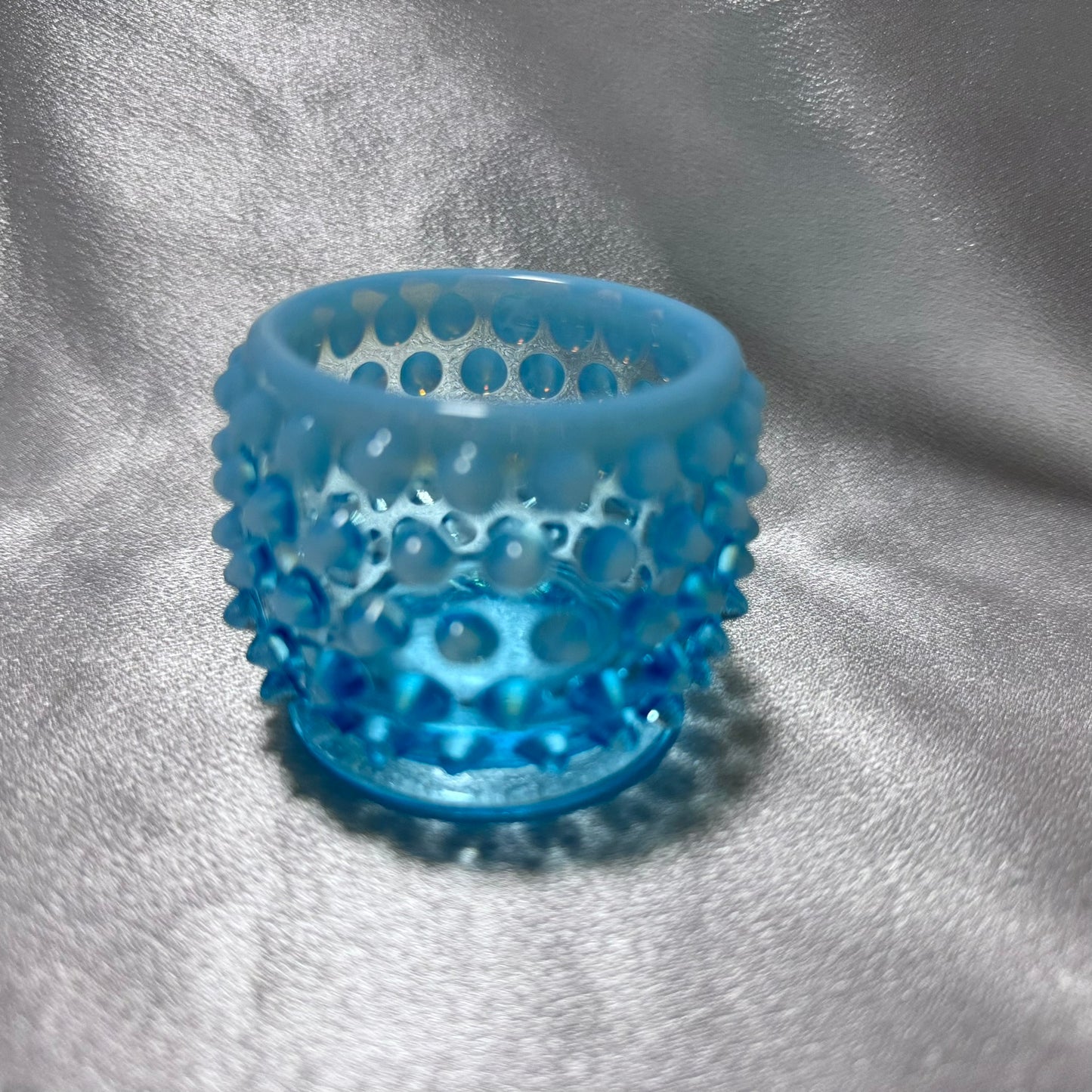 Fenton Aqua Blue Toothpick/Condiment Jar