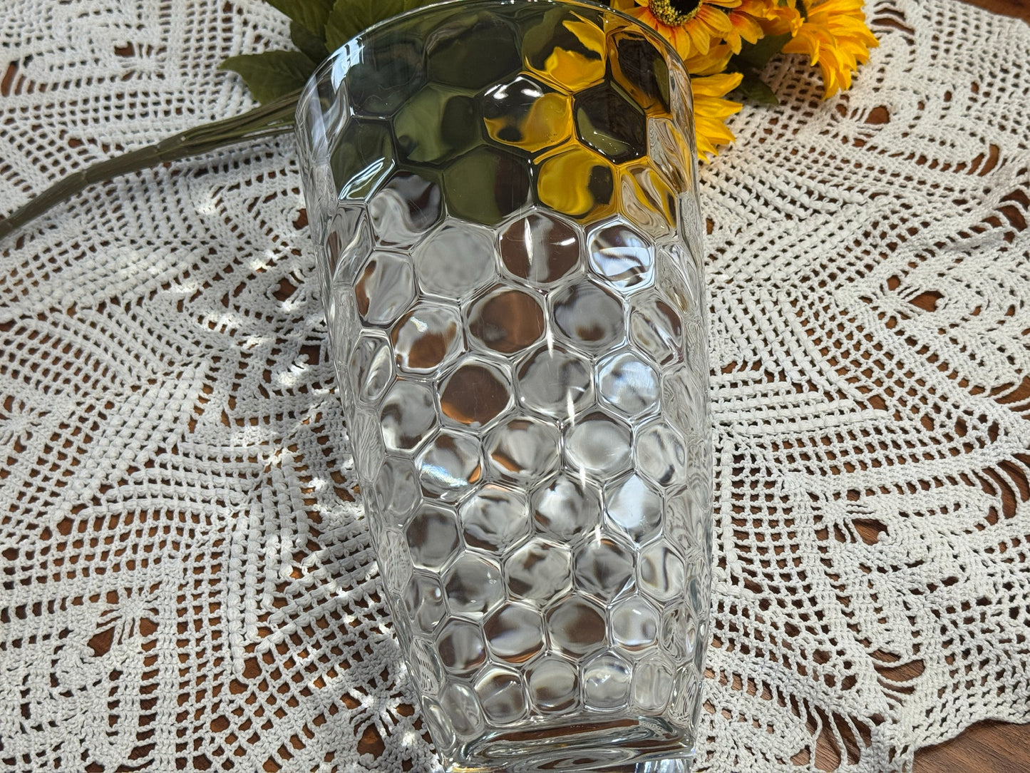 Large European Honeycomb Vase