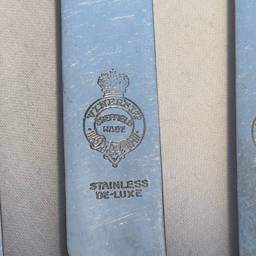 Set of 6 Sheffield Stainless Steel Butter Knives