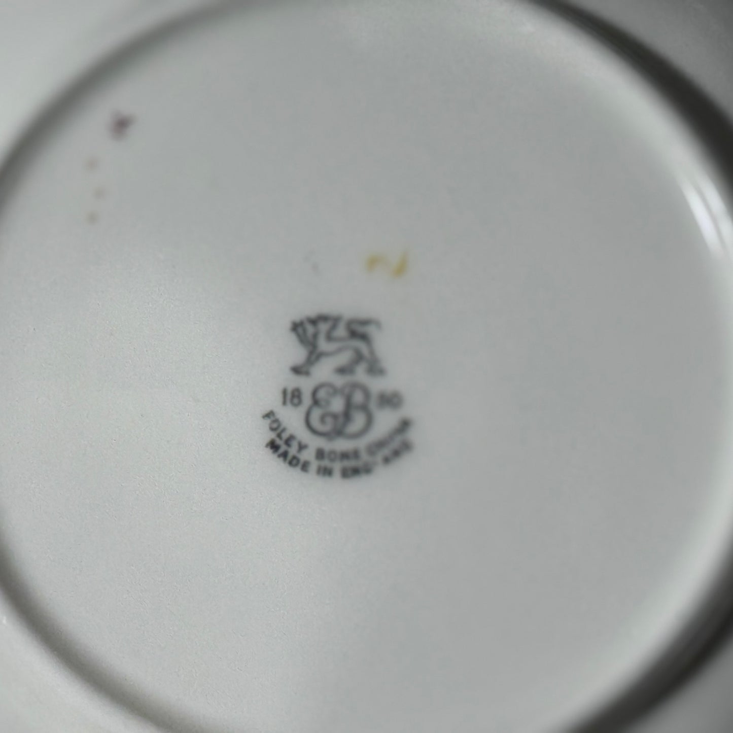 EB Foley Green/Floral & Gold Gild Cup and Saucer