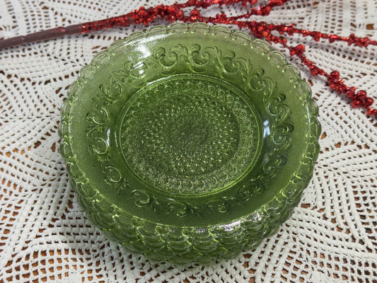 Indiana Green Glass Salad Plates