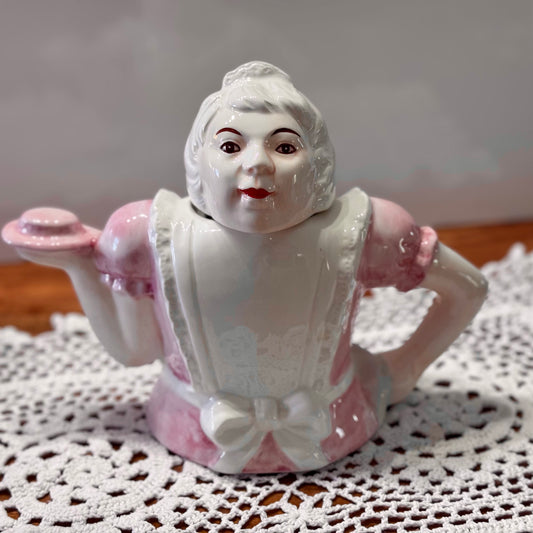 Vintage Ceramic Waitress Teapot